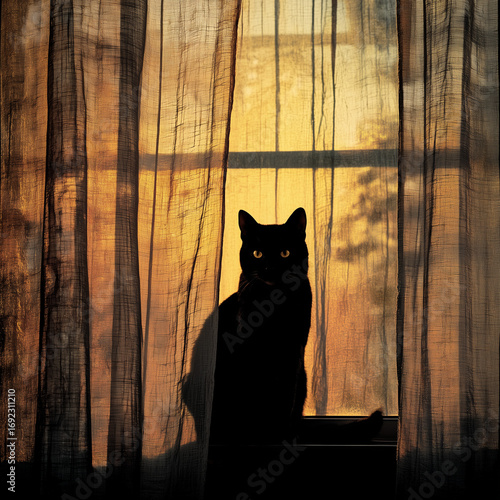 cat on the window