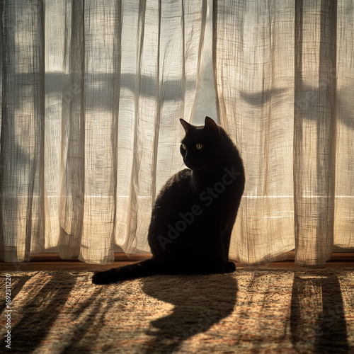cat on the window