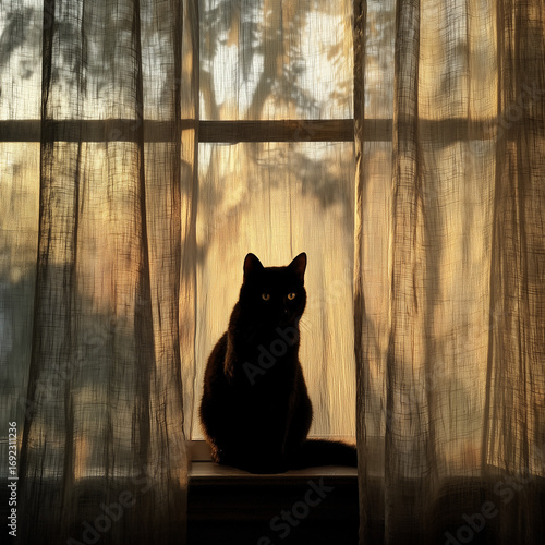 cat on window