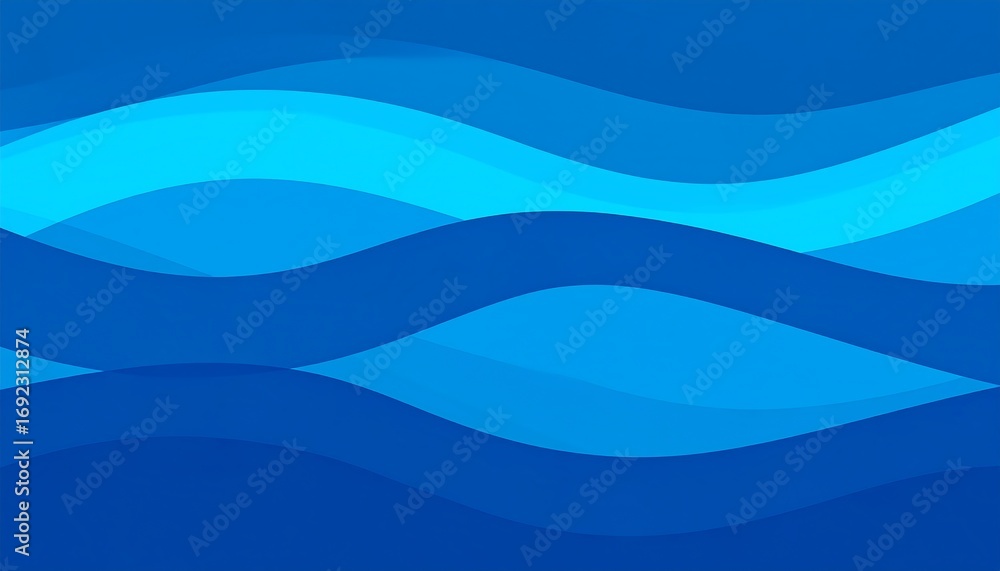 Fototapeta premium Abstract design of blue wavy lines