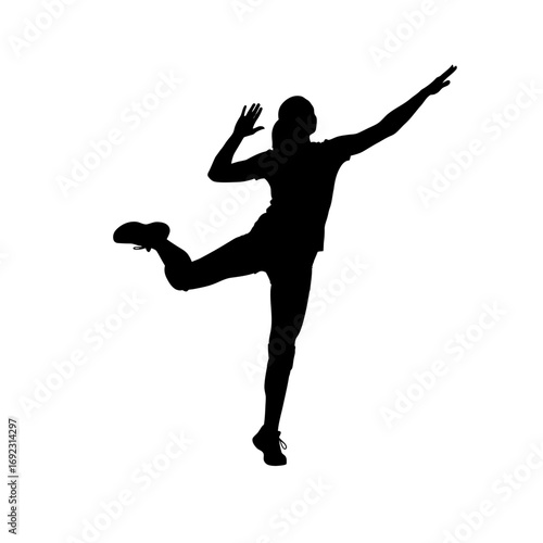 Dynamic silhouette of volleyball player spiking the ball, showcasing athletic power, competitive spirit, and graceful movement in action