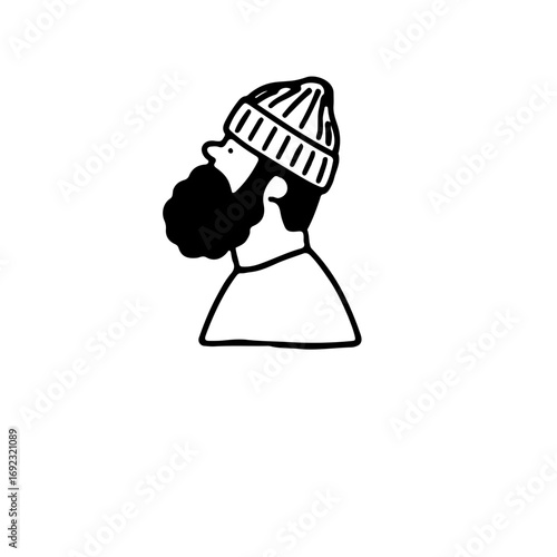 hand drawn vector illustration of a man