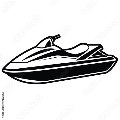Dynamic watercraft vector illustration for summer fun and thrilling aquatic sports adventure