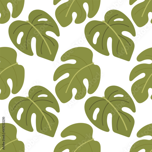 Seamless Monstera Leaf Pattern for Nature Inspired Designs