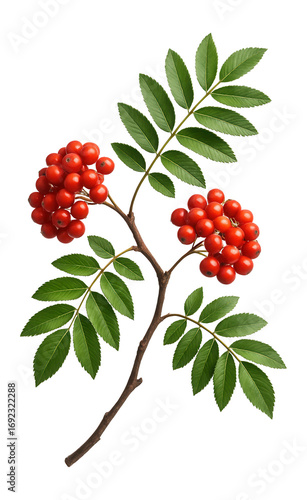 Rowan branch with varied shapes