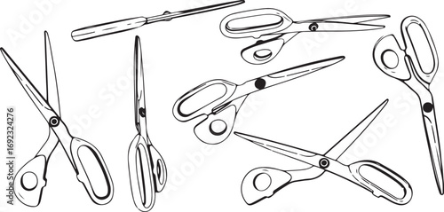 Kitchen Tools Vector – Cooking Utensils, Whisk, Scissors, Spoon, Chef Equipment, Culinary Doodle Set