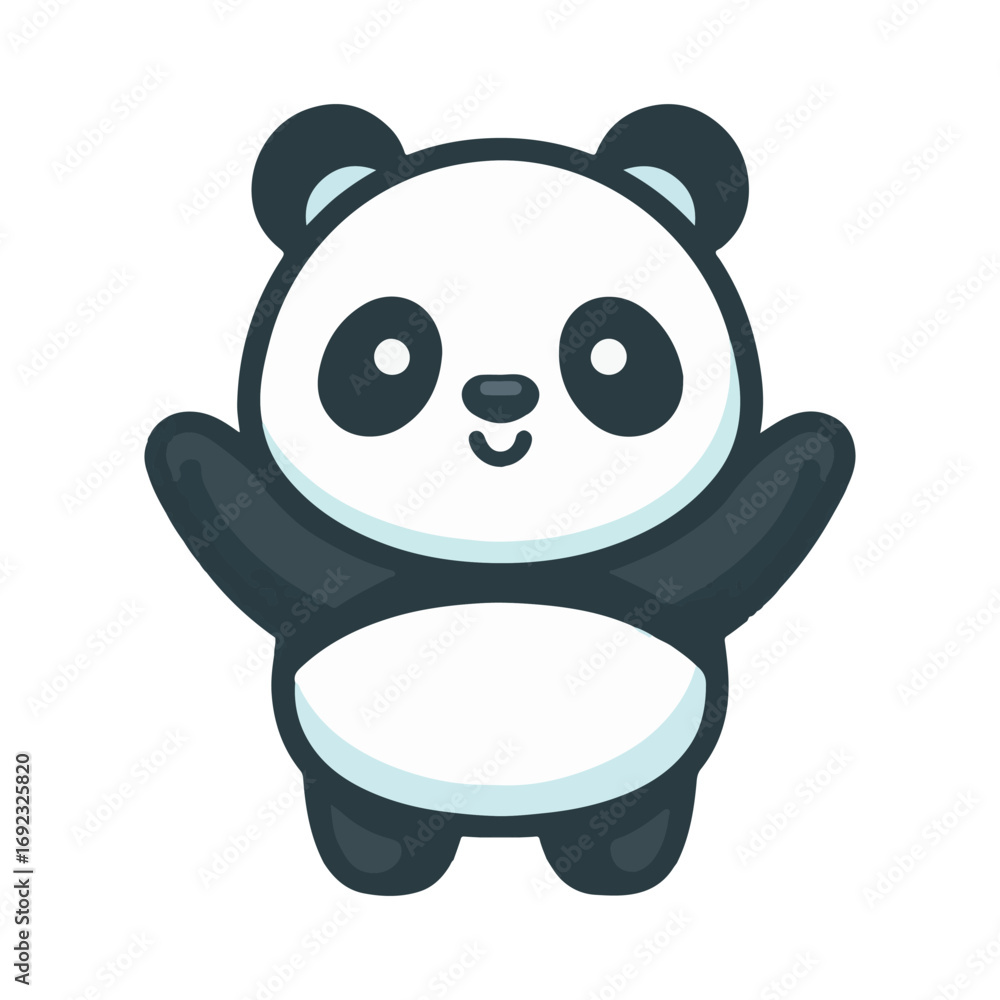 Naklejka premium panda illustration design