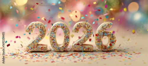 Happy New Year 2026 text effect 
