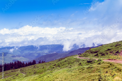 landscape of a Carpathians mountains
