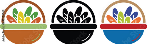 Easter basket silhouette color vector art silhouette