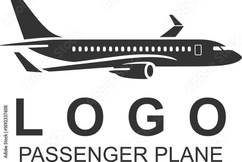 Passenger Plane Logo: Simple Airplane Icon Design