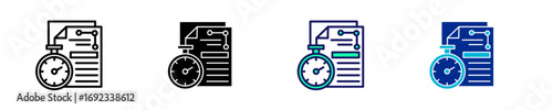 Time Management  Icon Set Multiple Style Collection