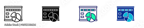 Data Visualization  Icon Set Multiple Style Collection