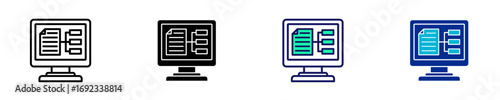 Database  Icon Set Multiple Style Collection