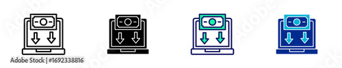 Cash Flow  Icon Set Multiple Style Collection