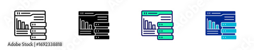Statistic  Icon Set Multiple Style Collection