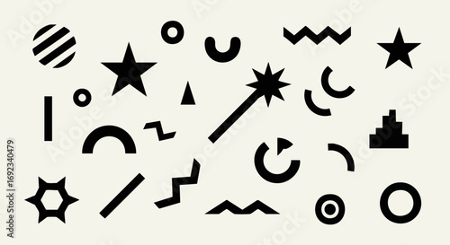 Bold graphic design elements creating modern geometric pattern for your next project, abstract shapes and lines