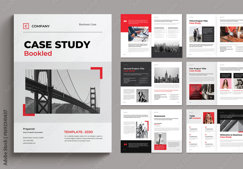 Case Study Booklet Layout Stock Template | Adobe Stock