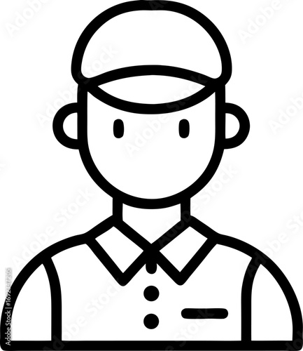 Occupation outline icon vector on white background 