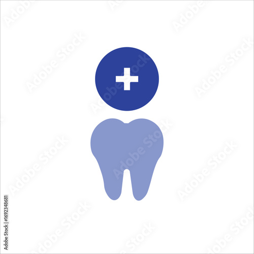 dental care icons. colored vector simple