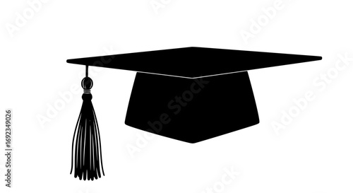 Academic graduation cap with tassel represents achievement education knowledge success graduation