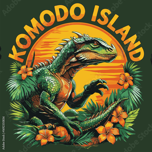 Komodo Island vector image