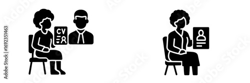 Candidate applying for a professional job with curriculum vitae for recruitment and career development