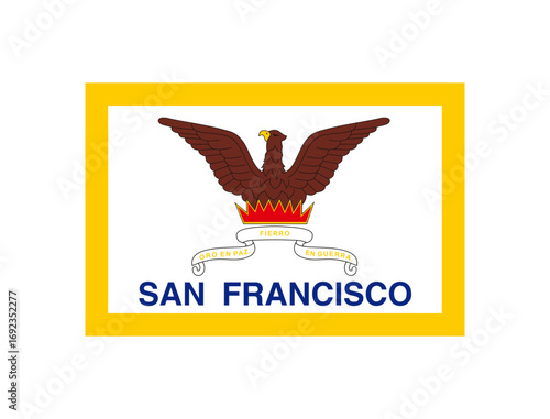 Flag of San Francisco city and county, California, US