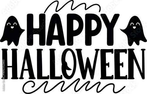 Spooky Cute Halloween Greetings with Ghosts