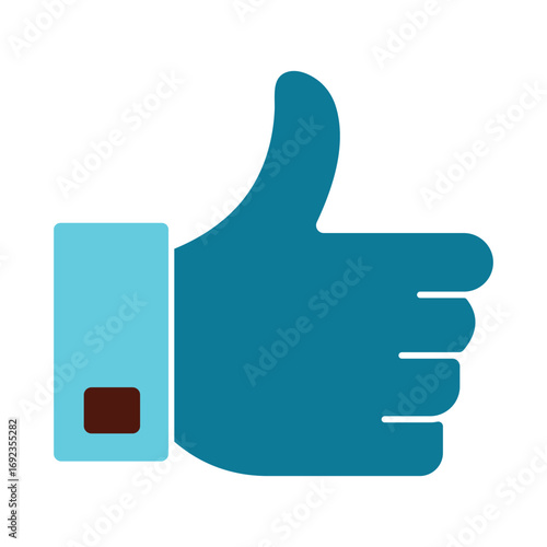 Thumbs Up Like Icon - Vector Illustration for Social Media and Approval