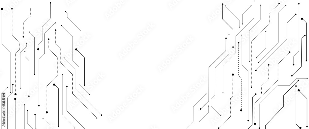 Vector abstract technology on a white background. Technology black ...