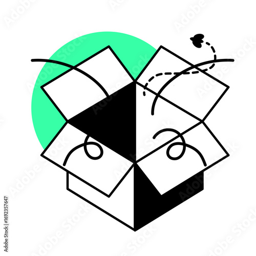 empty box illustration for empty state description