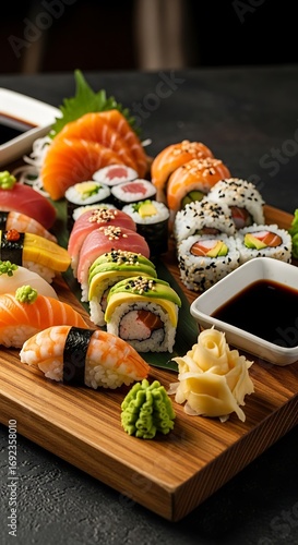 Exquisite Sushi Platter - A Culinary Delight of Fresh Flavors.
