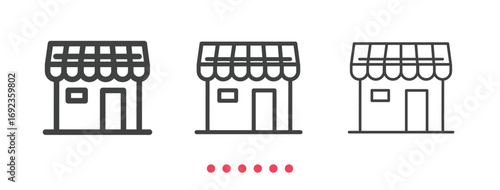 Store icon. Thin line icon vector