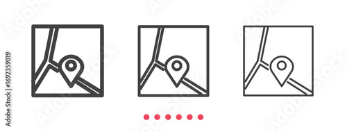 Location icon. Thin line icon vector