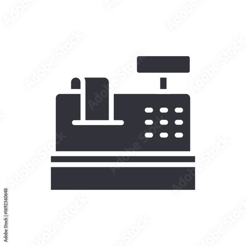 Simple Representation Of A Cash Register Device For Retail Or Business Concepts Graphic