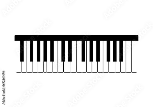 Simple line art illustration of a drum kit musical instrument. Vector graphic of a percussion set with bass drum and cymbals for band performance concepts