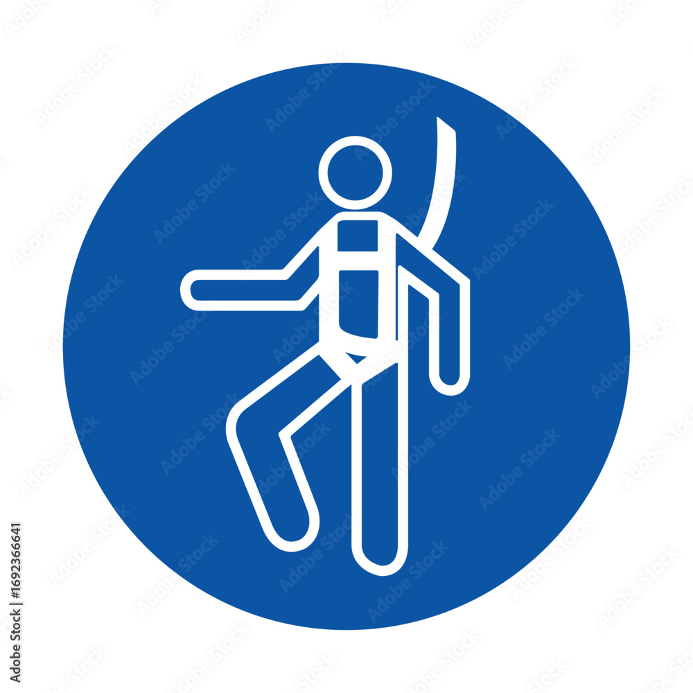 Obraz premium Safety icon for climbing and rock climbing activities and precautions