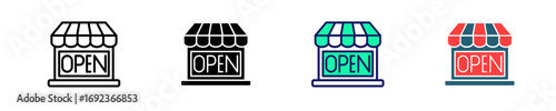 Business Reopening  Icon Set Multiple Style Collection
