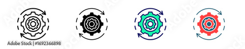 Restart Operations  Icon Set Multiple Style Collection
