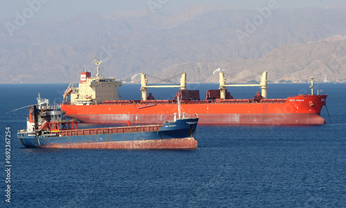 A scene in the Jordanian city of Aqaba on the shores of the Gulf of Aqaba on the Red Sea