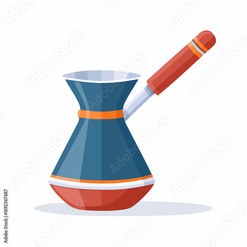 Colorful Turkish Coffee Pot Illustration