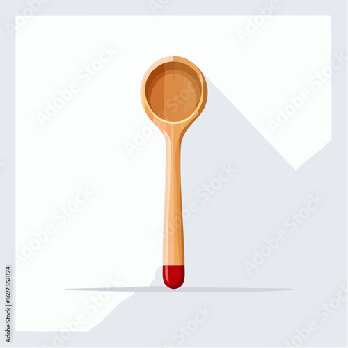 Wooden Spoon On White Background