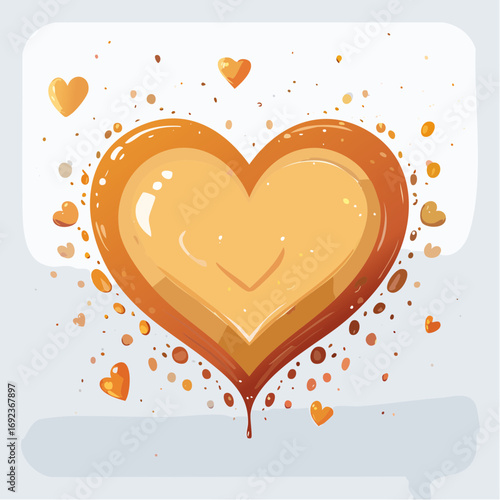 Heart Shaped Design with Dripping Effect