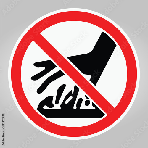No Hands Symbol for Safety Precaution Against Harmful Substances