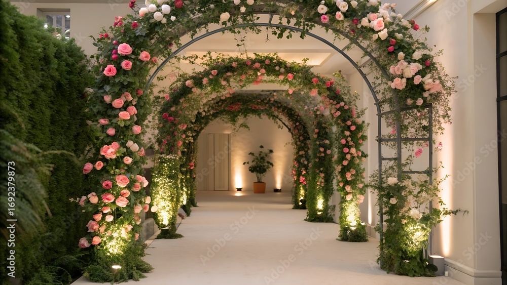 Fototapeta premium Elegant floral archway.
