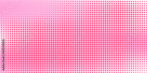 Solid pink dotted background. Abstract retro comic pop art style. Amazing dot design. Modern dot comic with mesh effect. Vector EPS 10.
