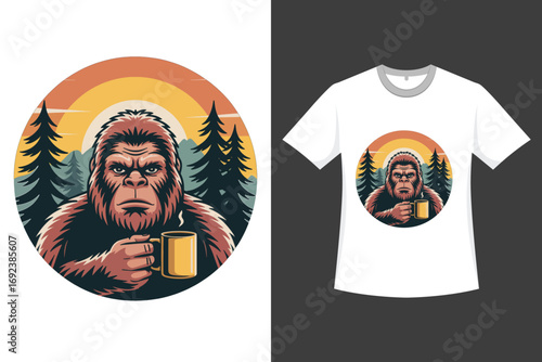 Bigfoot Vector illustration t shirt design t shirt designs