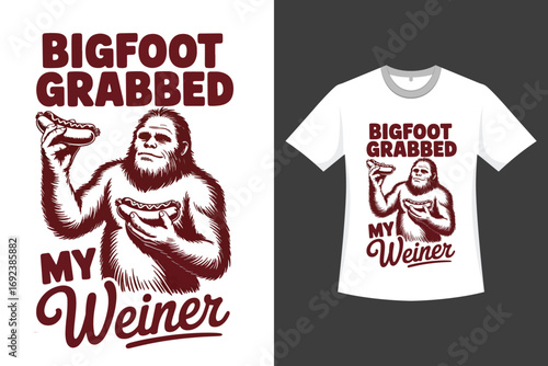 Bigfoot Vector illustration t shirt design t shirt designs
