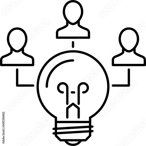 business man with idea bulb